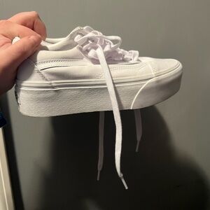 Vans White Platform Sneakers